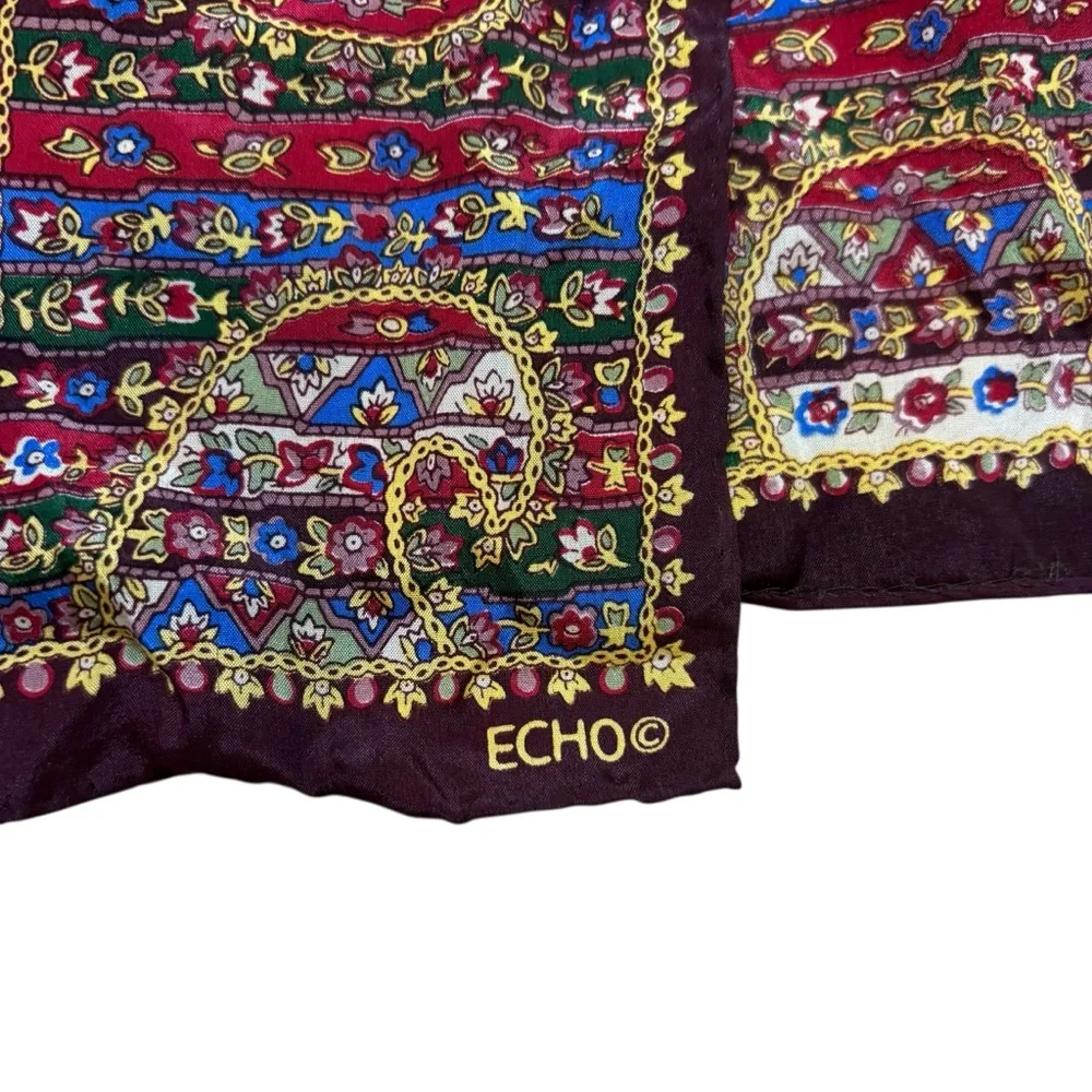 Ladies Echo Brand Silk Floral Print Multicolor‎ Scarf